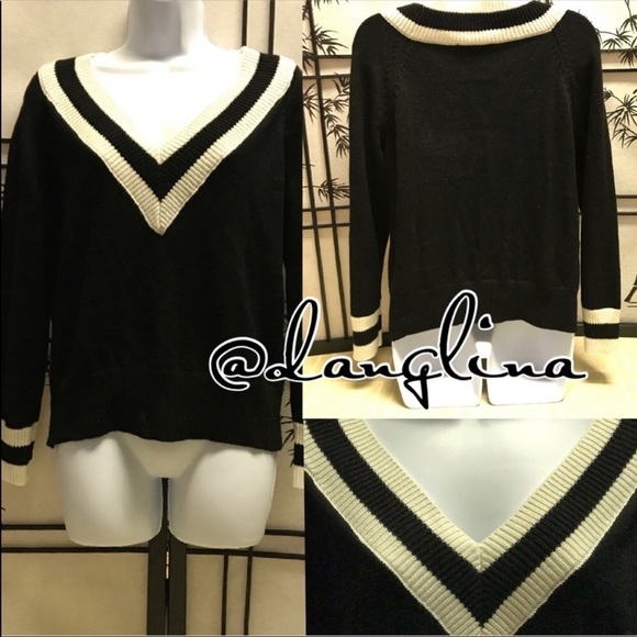 Black and white striped sweater - Picture 2 of 2